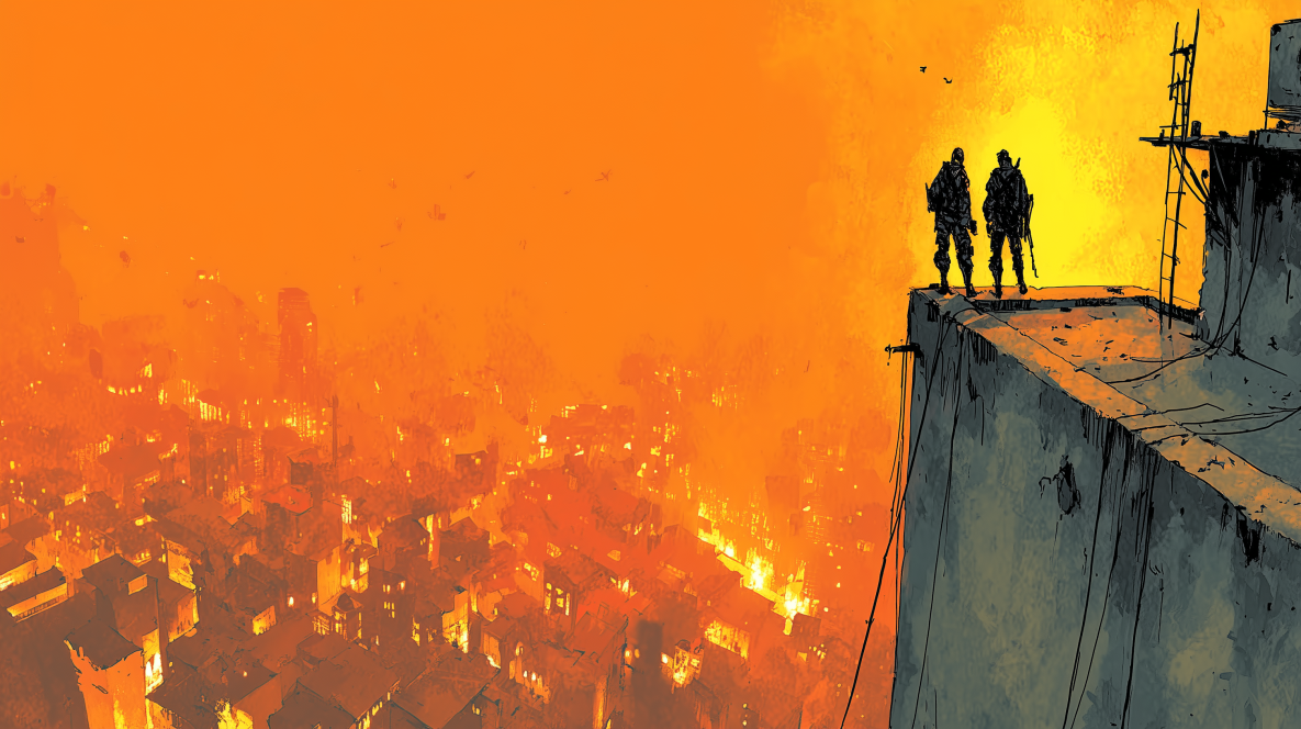 Chapter 23: The Rescue and the Heist art inspired by Yoji Shinkawa